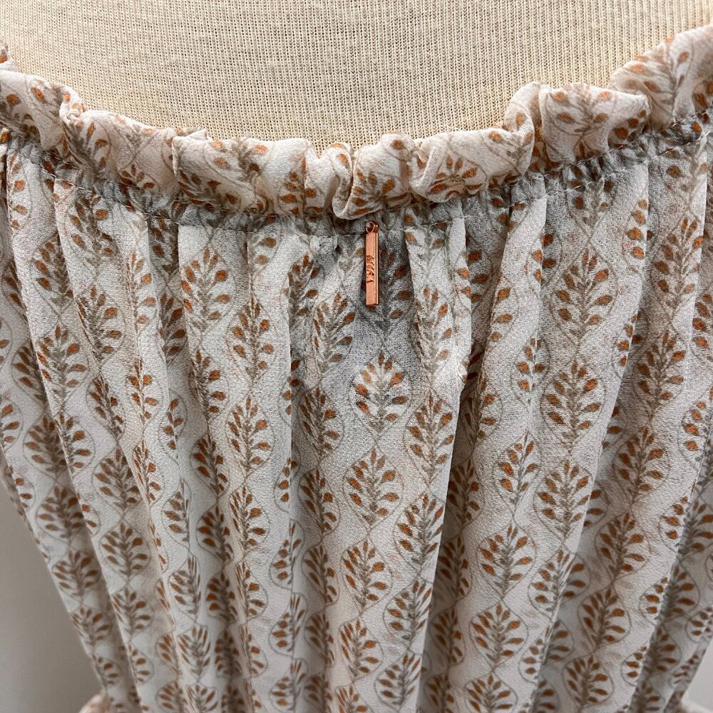 Misa Los Angeles Dionica Dress Paisley Tiered Summer Lace Sz L - Picture 14 of 15